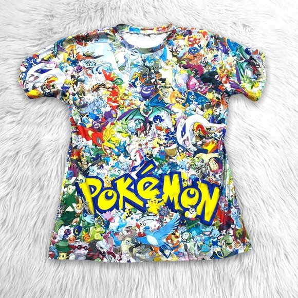 Pokemon Other - Pokemon Graphic Stretch Spandex Knit Tee T-Shirt T